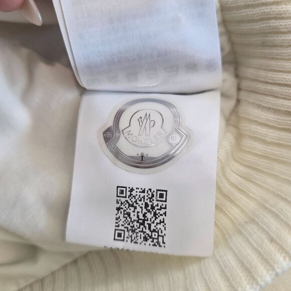 Moncler Kids Cable Knit Sweater Size 8 Anni 130cm White Cotton & Wool winter - Picture 5 of 14